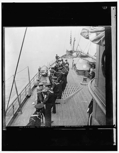 U.S.S. Yankee, "All hands on the boat falls"