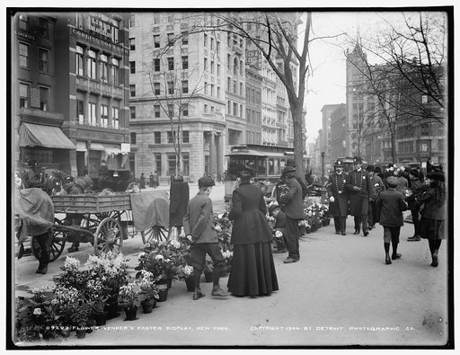 Flower vender's [i.e. vendor's] Easter display, New York