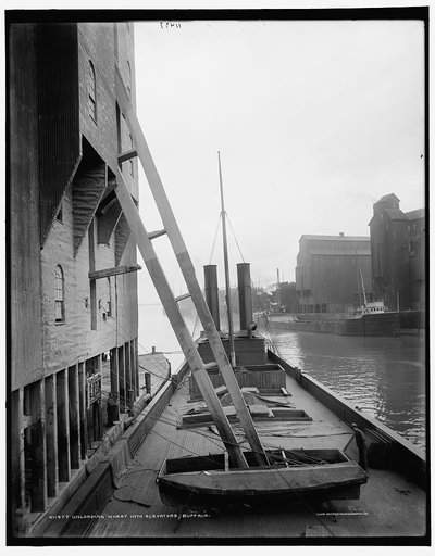 Unloading wheat into elevators, Buffalo