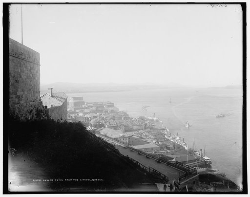Lower town from the Citadel, Quebec