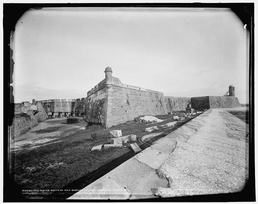 The Water battery and bastion of Fort Marion, St. Augustine