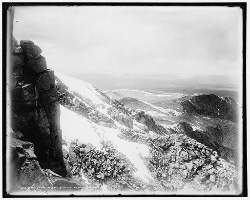West from the summit of Pike's Peak