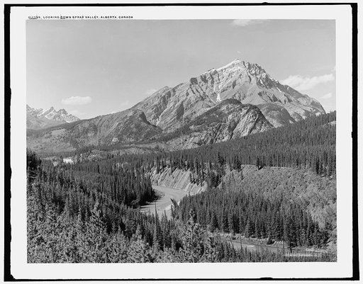 Looking down Spray Valley, Alberta, Canada