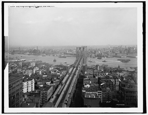 East River and Brooklyn Bridge, New York, N.Y.