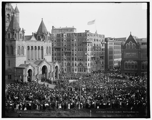 London Honorables entering Trinity Church, Boston