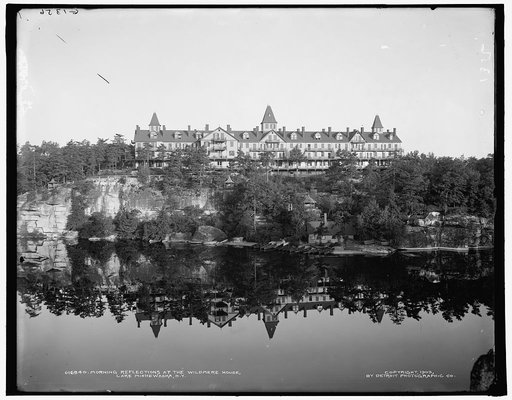 Morning reflections at the Wildmere House, Lake Minnewaska, N.Y.