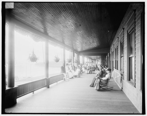 The North veranda, Manhansett [i.e. Manhanset] House, Shelter Island, N.Y.