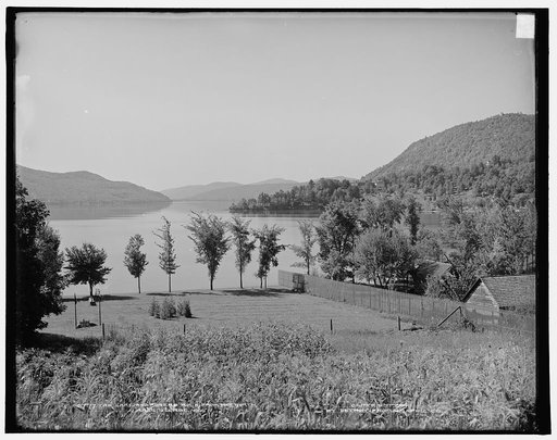 Lake and Rogers' Rock from the north, Lake George, N.Y., The