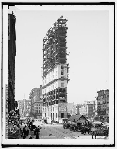 Times Building under construction, New York, N.Y.