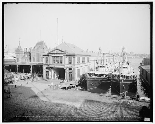 U.S. Government Dock and Wall Street Ferry, New York