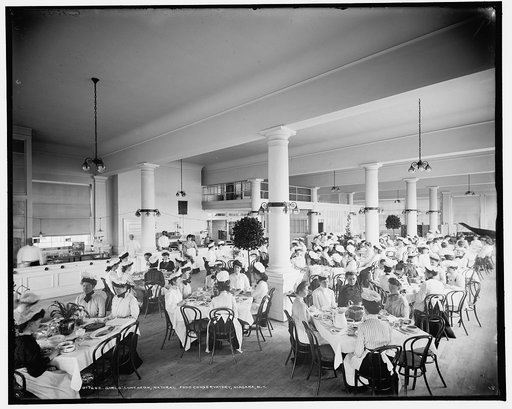 Girls' luncheon, Natural Food Conservatory, Niagara, N.Y.