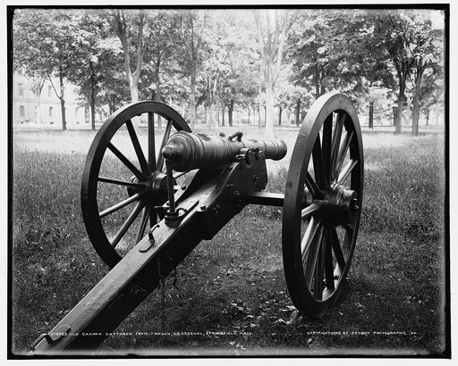 Old cannon captured from French, U.S. Arsenal, Springfield, Mass.