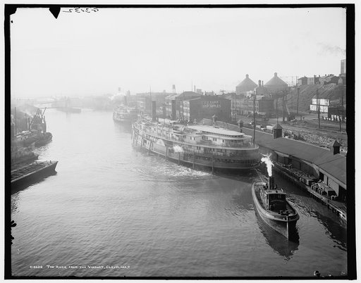 The River from the viaduct, Cleveland, O[hio