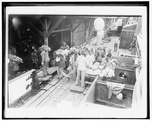 Unloading bananas, Mobile, Ala.