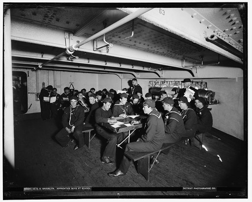 U.S.S. Brooklyn, apprentice boys at school