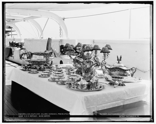 U.S.S. Kentucky silver service, presented by citizens of Kentucky