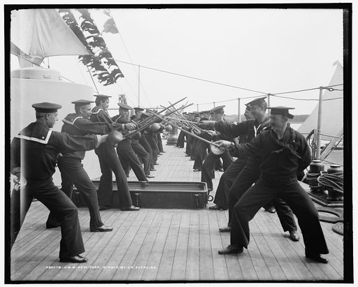U.S.S. New York, single stick exercise