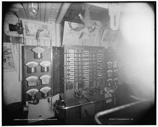 U.S.S. Oregon switchboard in dynamo room