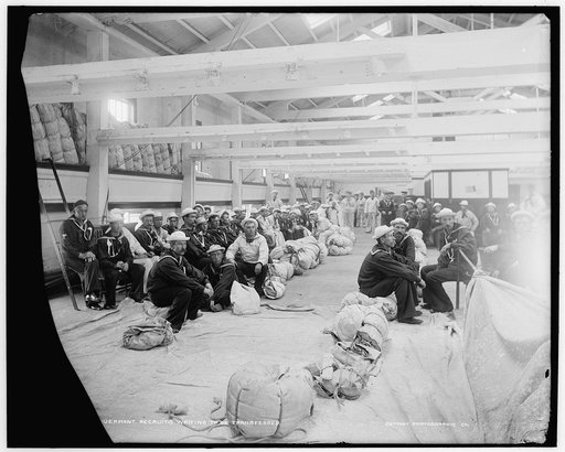 U.S.S.] Vermont, recruits waiting to be transferred