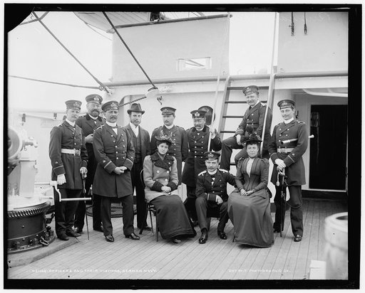 Officers and their visitors, German navy