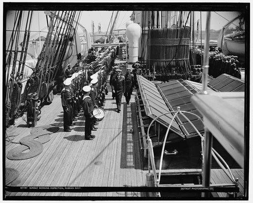 Sunday morning inspection, Russian navy
