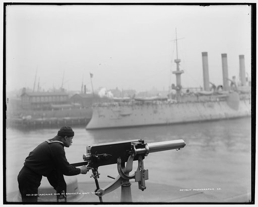 Machine gun at Brooklyn Navy Yard