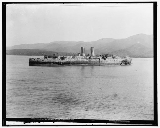 Wreck of the Vizcaya, Battle of Santiago, 1898