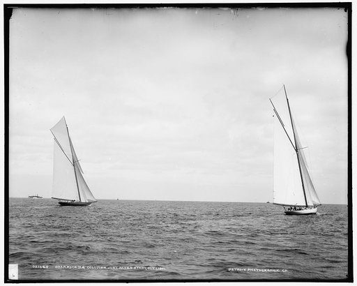 Shamrock II & Columbia just after start, Oct. 1, 1901