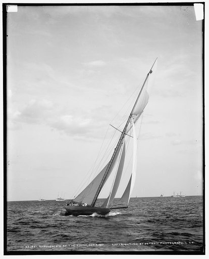 Shamrock II at the finish, Oct. 3, 1901