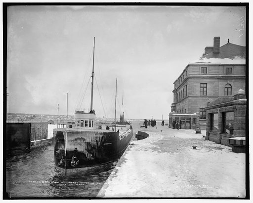 Str. David M. Whitney entering the Poe Lock, Sault Ste. Marie