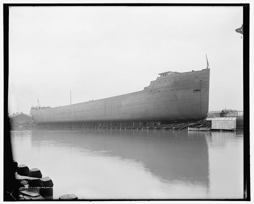 S.S. J.H. Sheadle, [Grand Island Steamship Co.], bow view