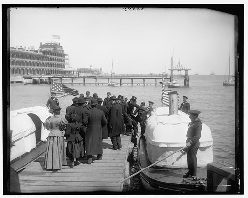 Virginia, going aboard at Hampton Roads