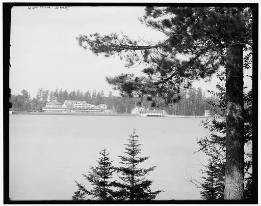 Adirondack Mtns., N.Y., Paul Smith's from island, Lower St. Regis Lake