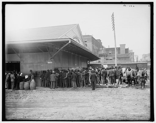 Pay-day on the levee