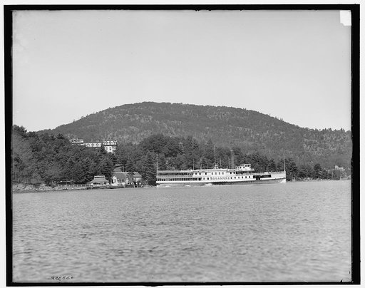 Lake George, N.Y., steamer leaving Rogers' Rock Landing