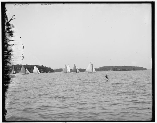 Inter-lake yachting meet, Put-In-Bay, July 10, 1904, start of 21 footers