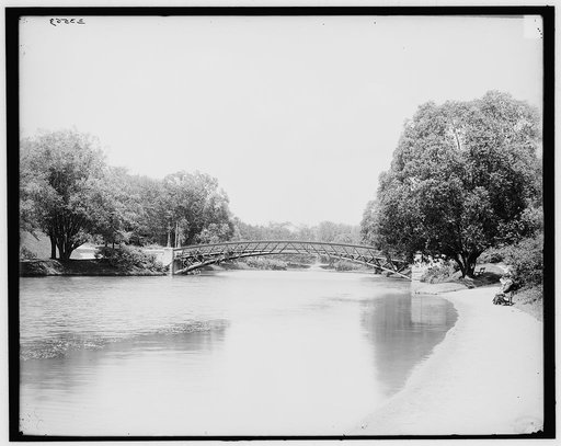 Albany, N.Y., bridge across lake, Washington Park