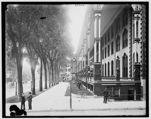 Saratoga, N.Y., veranda of United States Hotel