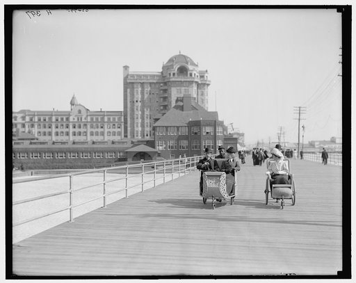 Atlantic City, N.J., roller chairs on the boardwalk