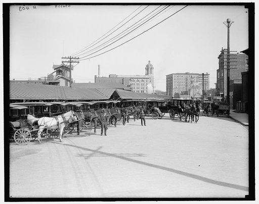 Atlantic City, N.J., hotel busses at P.R. depot