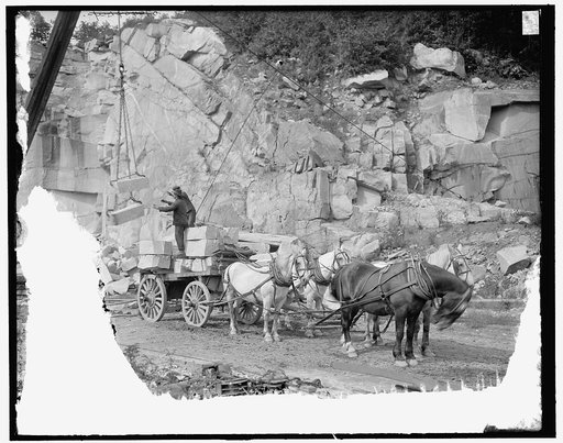 Concord, N.H., loading granite, New England granite quarry