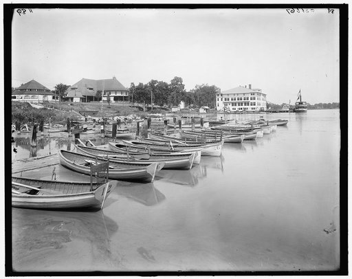 East Grand Rapids, Mich., lakeside club from waterside, Reeds Lake