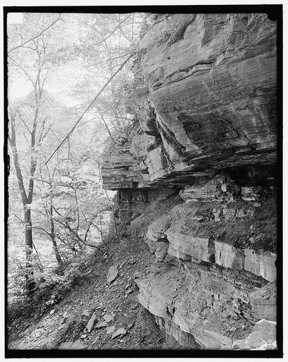 Rochester, N.Y., rocky ledge, Maplewood Park