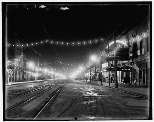 Niagara Falls, N.Y. Falls Street at night