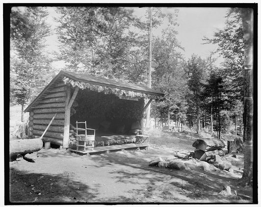 Adirondacks, N.Y., Raquette Lake, an open camp