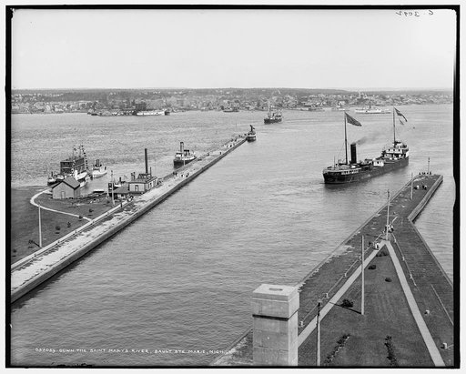 Down the Saint Mary's River, Sault Ste. Marie, Mich.