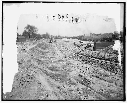 Detroit, Mich., excavating for the new Union Station