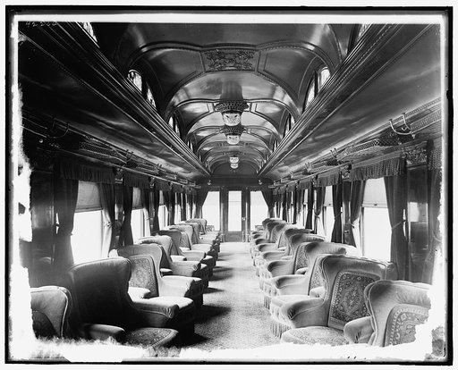 Chicago and Alton Railroad car interiors