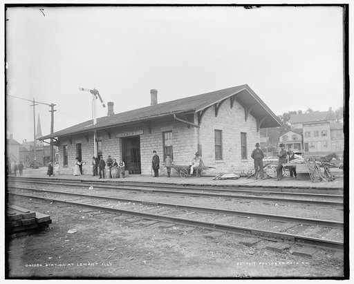 Station [of the Chicago and Alton Railroad] at Lemont, Ill.