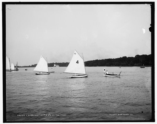 D.B.C.Y. [Detroit Boat Club Yacht] regatta : #18 & #19 at the finish